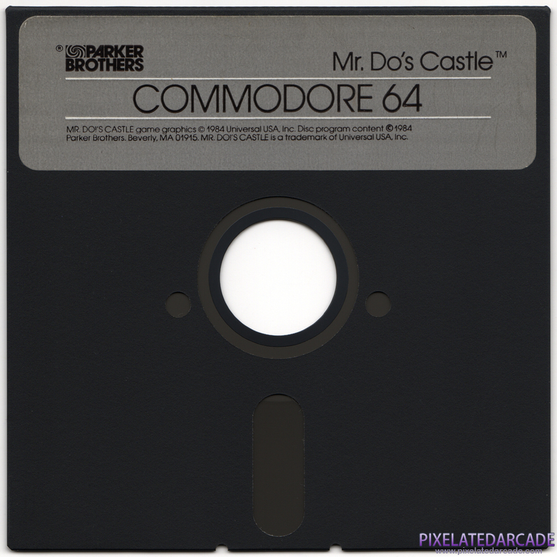 Mr. Do!'s Castle Cover Art: Commodore 64 Side