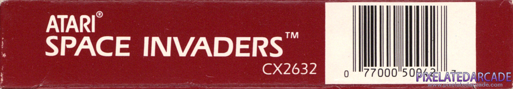 Space Invaders Cover Art: Bottom Spine Space Invaders Cover Art: Bottom Spine