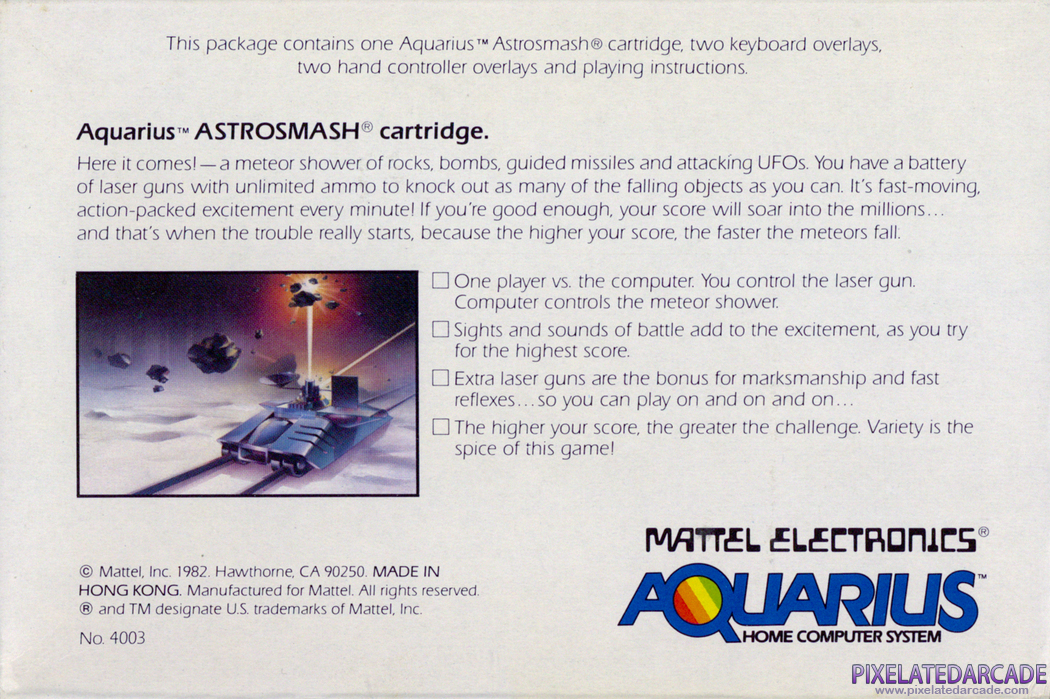 Astrosmash Cover Art: Astrosmash Cover Art: