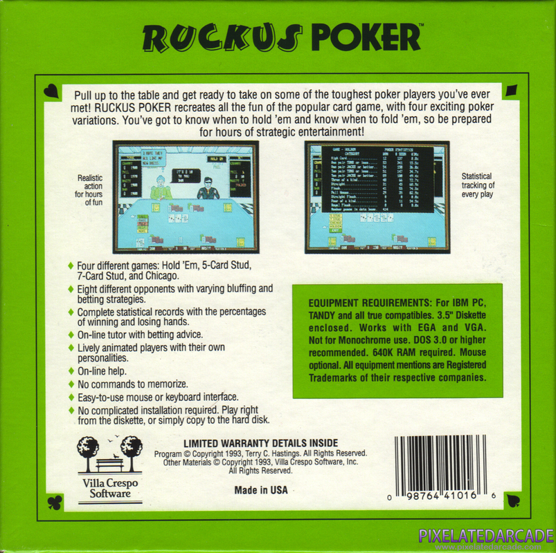 Ruckus Poker Cover Art: Ruckus Poker Cover Art: