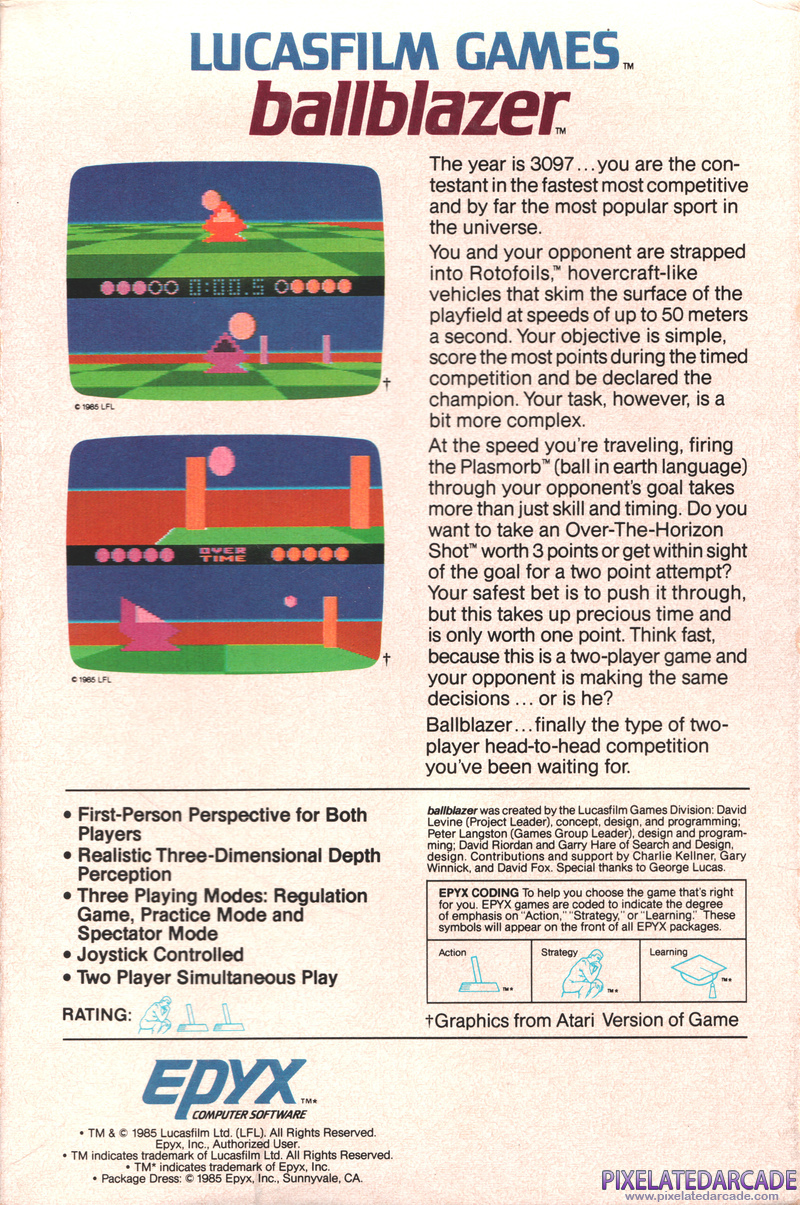 Ballblazer Cover Art: 