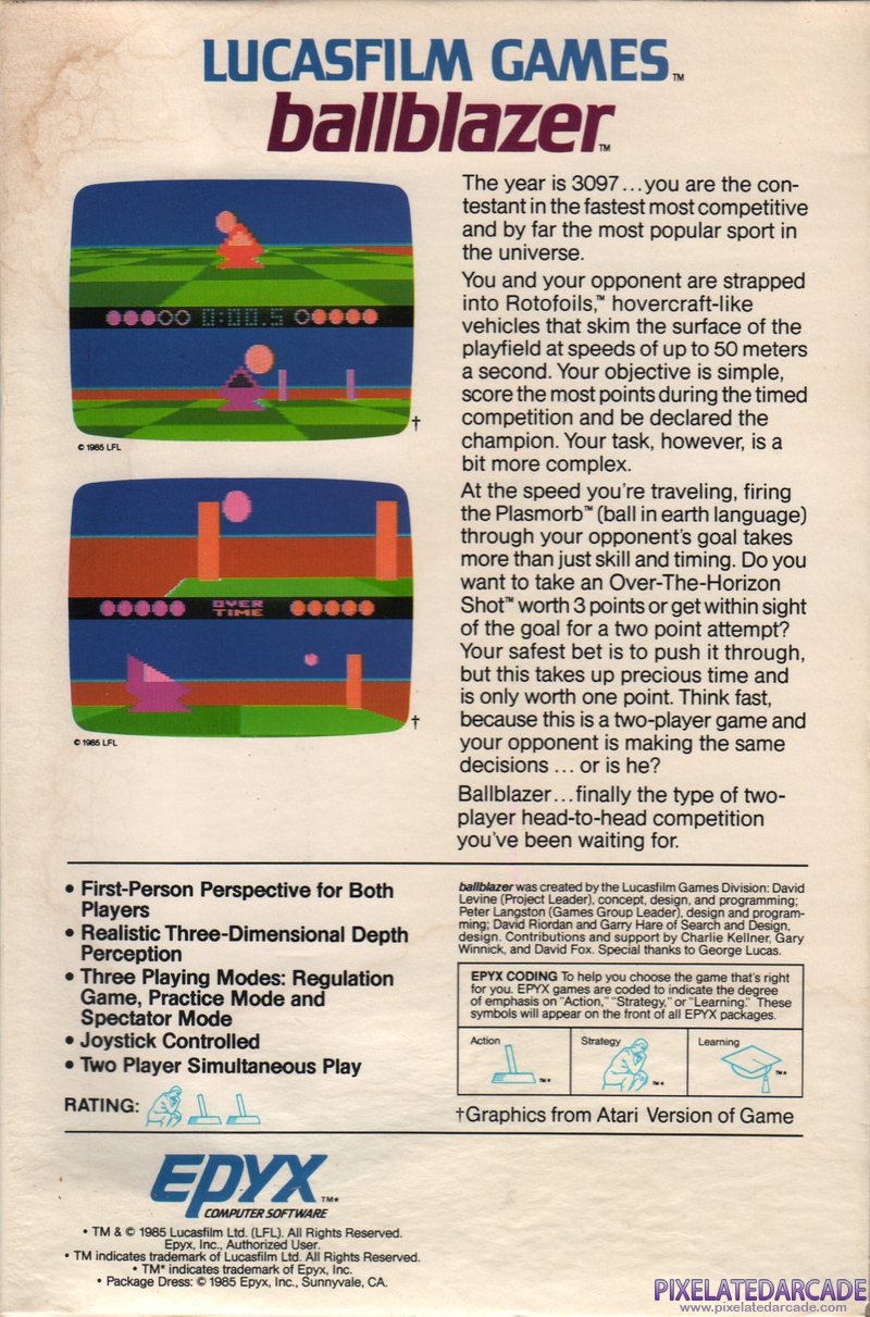 Ballblazer Cover Art: Ballblazer Cover Art: