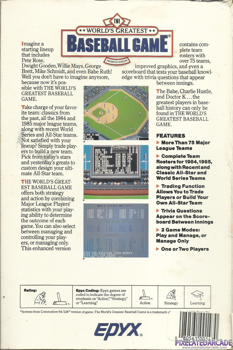 World's Greatest Baseball Game (Enhanced Version), The Cover Art: 