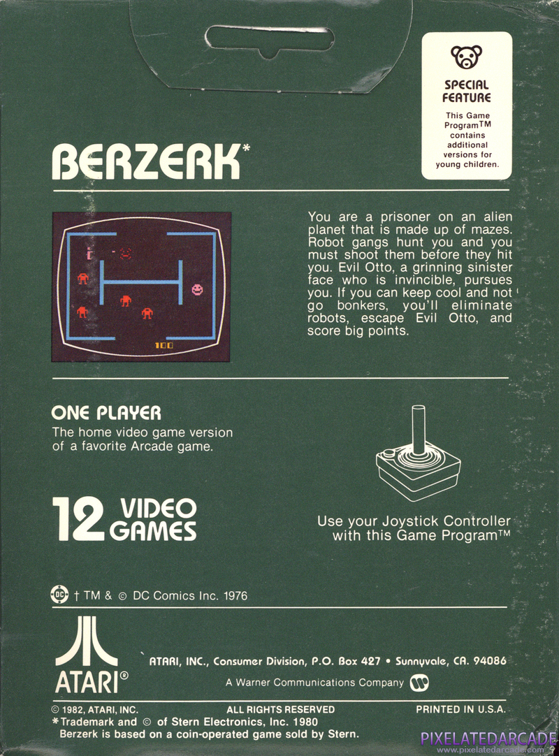 Berzerk Cover Art: 