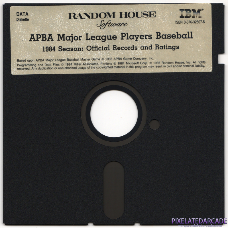 APBA Major League Players Baseball: 1984 Season - Official Records and Ratings Cover Art: APBA Major League Players Baseball: 1984 Season - Official Records and Ratings Cover Art: