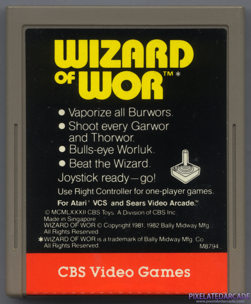 Wizard of Wor Cover Art: Front Wizard of Wor Cover Art: Front