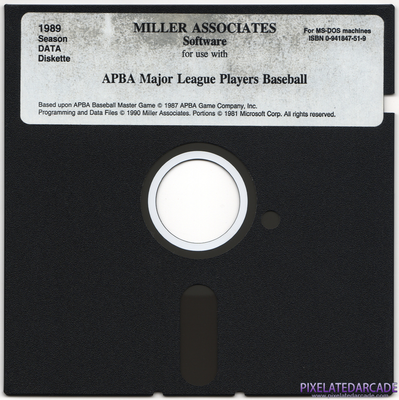 APBA Major League Players Baseball: 1990 Master Edition Cover Art: Disk 2 of 2 APBA Major League Players Baseball: 1990 Master Edition Cover Art: Disk 2 of 2