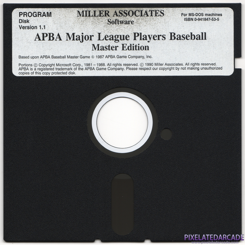 APBA Major League Players Baseball: 1990 Master Edition Cover Art: Disk 1 of 2 APBA Major League Players Baseball: 1990 Master Edition Cover Art: Disk 1 of 2