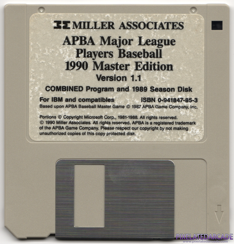 APBA Major League Players Baseball: 1990 Master Edition Cover Art: Disk 1 of 1 APBA Major League Players Baseball: 1990 Master Edition Cover Art: Disk 1 of 1