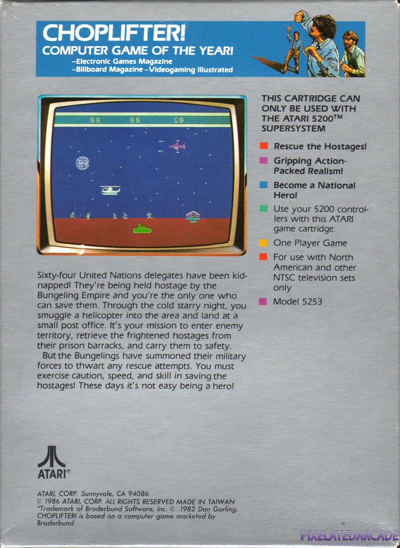 Choplifter! Cover Art: Choplifter! Cover Art: