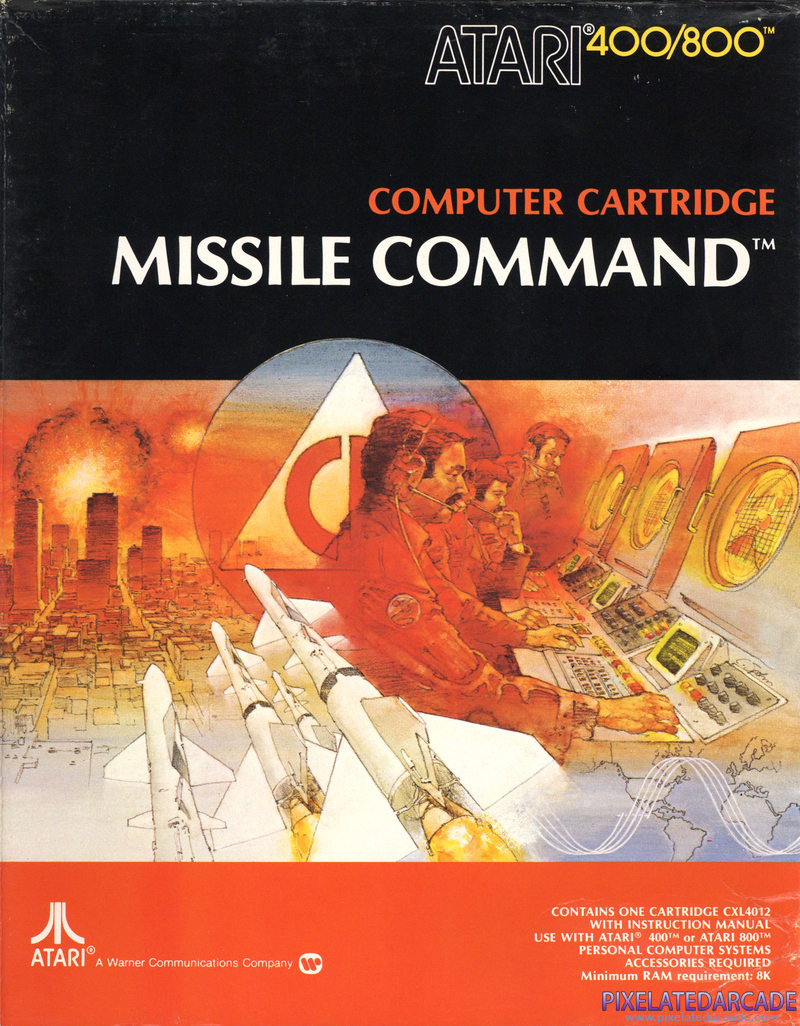 Missile Command Cover Art: Missile Command Cover Art: