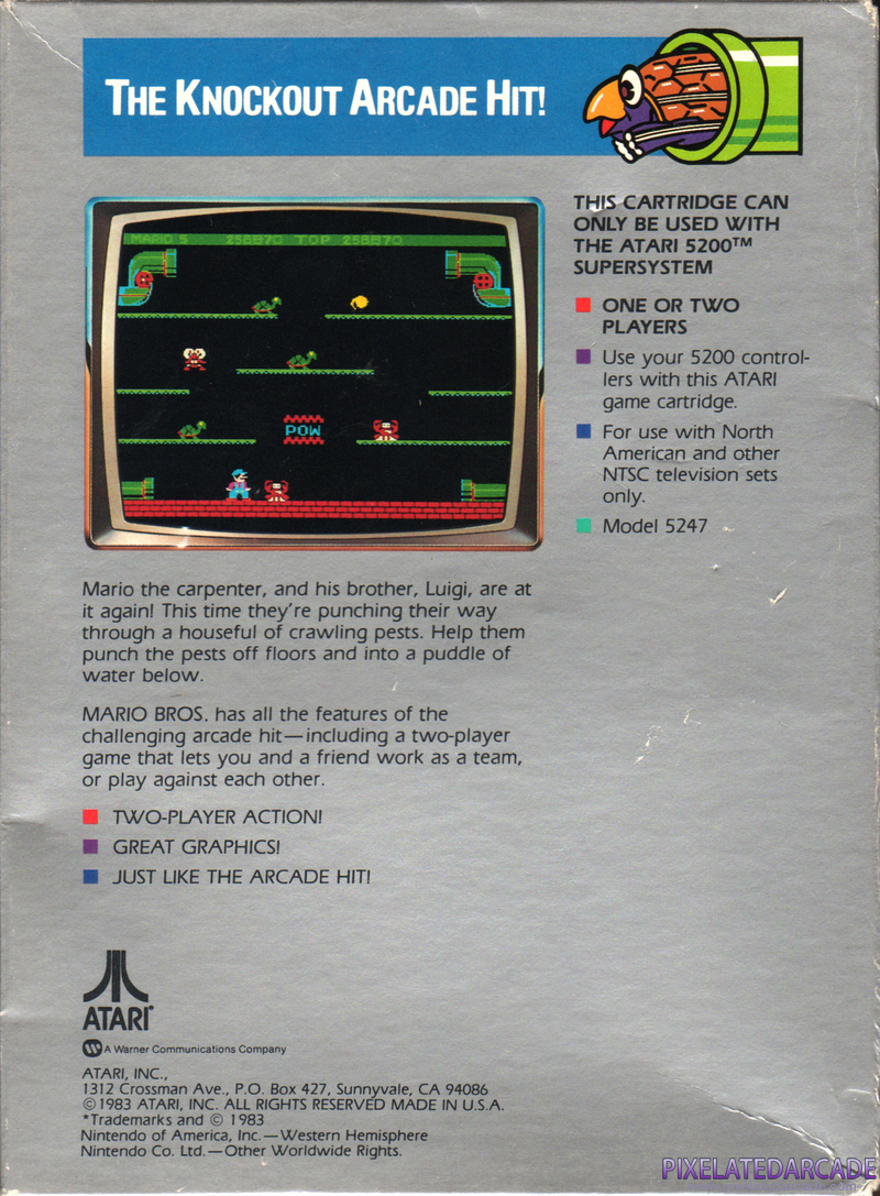 Mario Bros. Cover Art: Mario Bros. Cover Art: