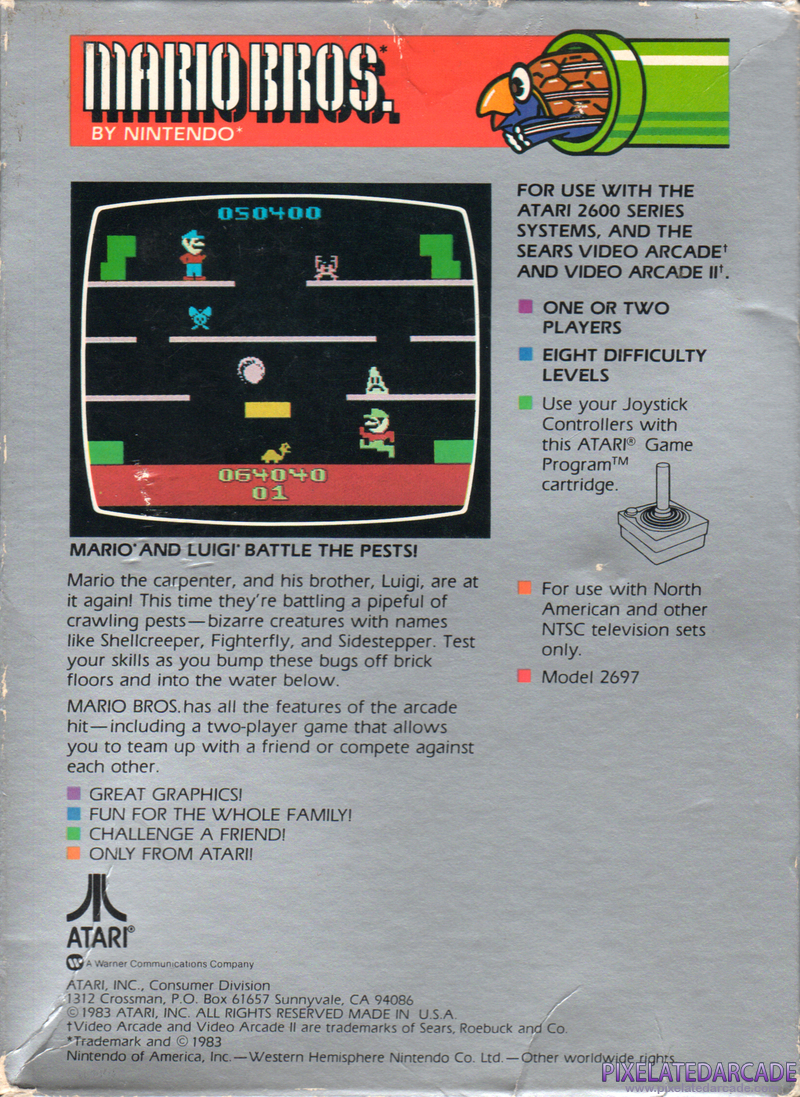 Mario Bros. Cover Art: Mario Bros. Cover Art: