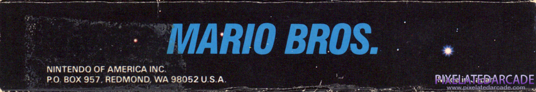 Mario Bros. Cover Art: Top Spine Mario Bros. Cover Art: Top Spine