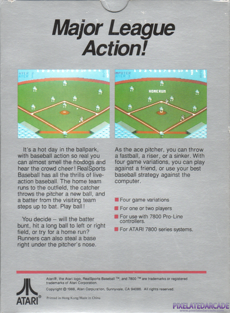 RealSports Baseball Cover Art: 