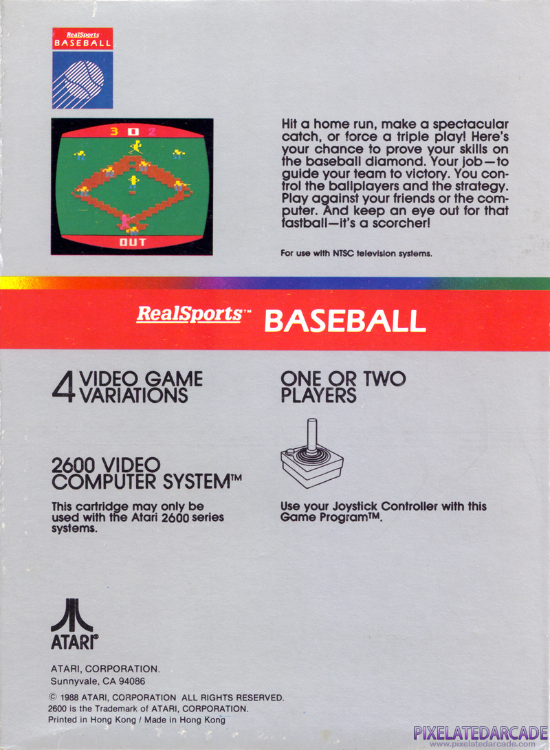RealSports Baseball Cover Art: 