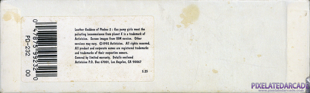 Leather Goddesses of Phobos! 2: Gas Pump Girls Meet the Pulsating Inconvenience from Planet X Cover Art: Bottom Spine Leather Goddesses of Phobos! 2: Gas Pump Girls Meet the Pulsating Inconvenience from Planet X Cover Art: Bottom Spine