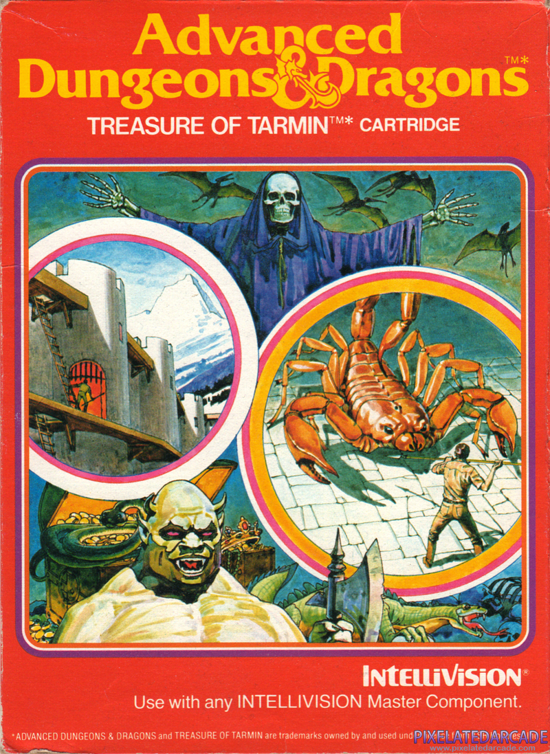 Advanced Dungeons & Dragons: Treasure of Tarmin Cartridge Cover Art: Advanced Dungeons & Dragons: Treasure of Tarmin Cartridge Cover Art: