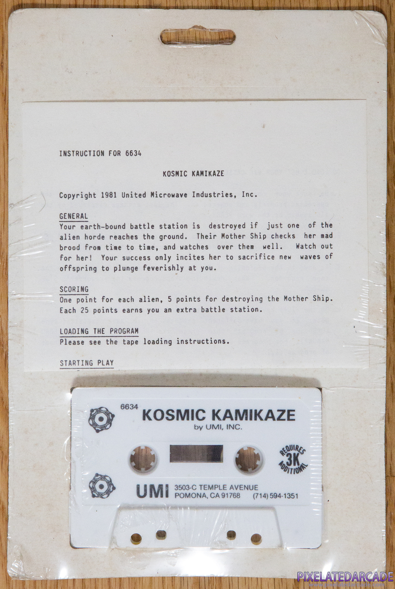 Kosmic Kamikaze Cover Art: Package Back