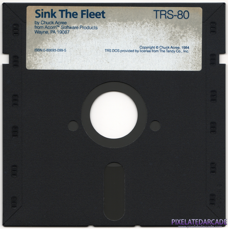 Sink the Fleet Cover Art: TRS-80 side
