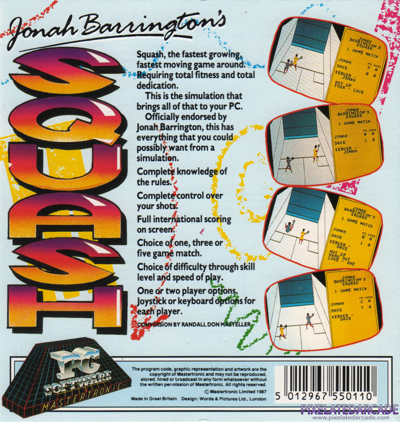Jonah Barrington's Squash Cover Art: Jonah Barrington's Squash Cover Art: