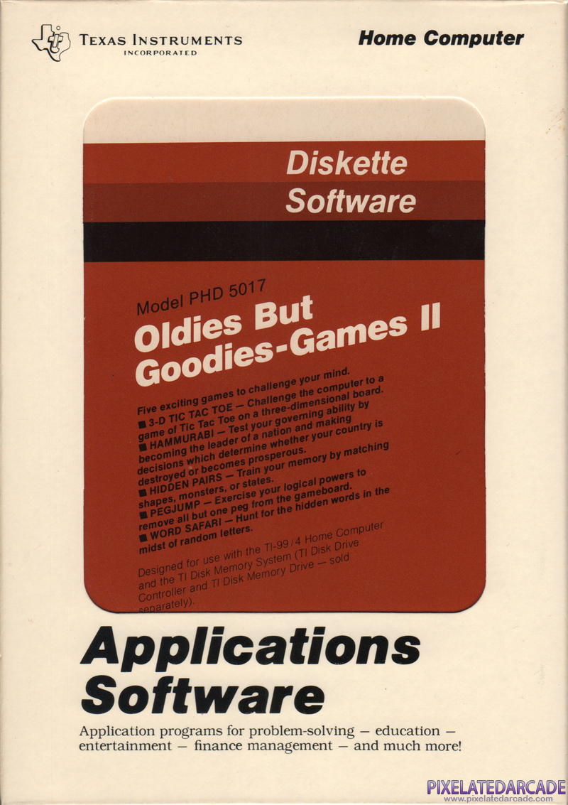 Oldies But Goodies - Games II Cover Art: Oldies But Goodies - Games II Cover Art: