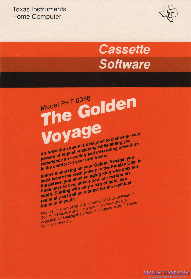 Golden Voyage, The Cover Art: Instruction Manual - Front