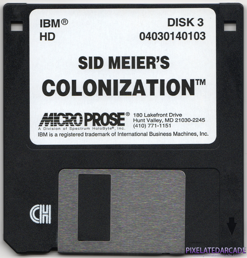 Sid Meier's Colonization Cover Art: Disk 3 of 3