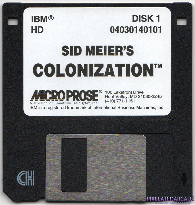 Sid Meier's Colonization Cover Art: Disk 1 of 3