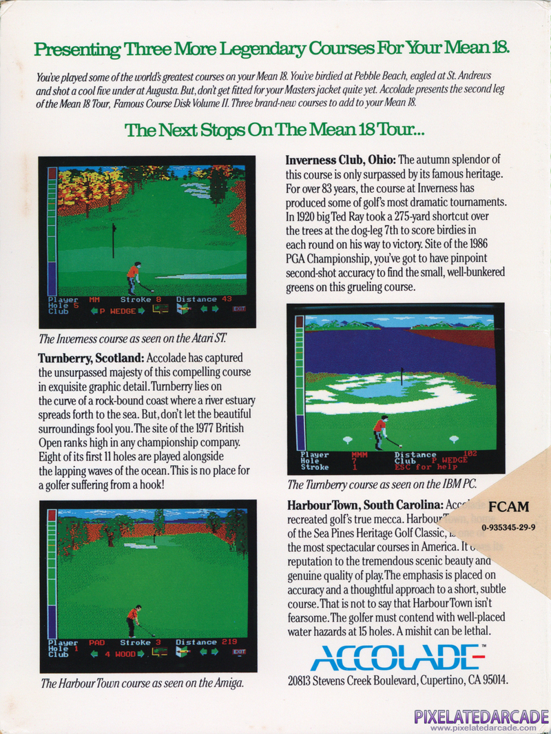 Mean 18 Famous Course Disk Volume II Cover Art: Mean 18 Famous Course Disk Volume II Cover Art: