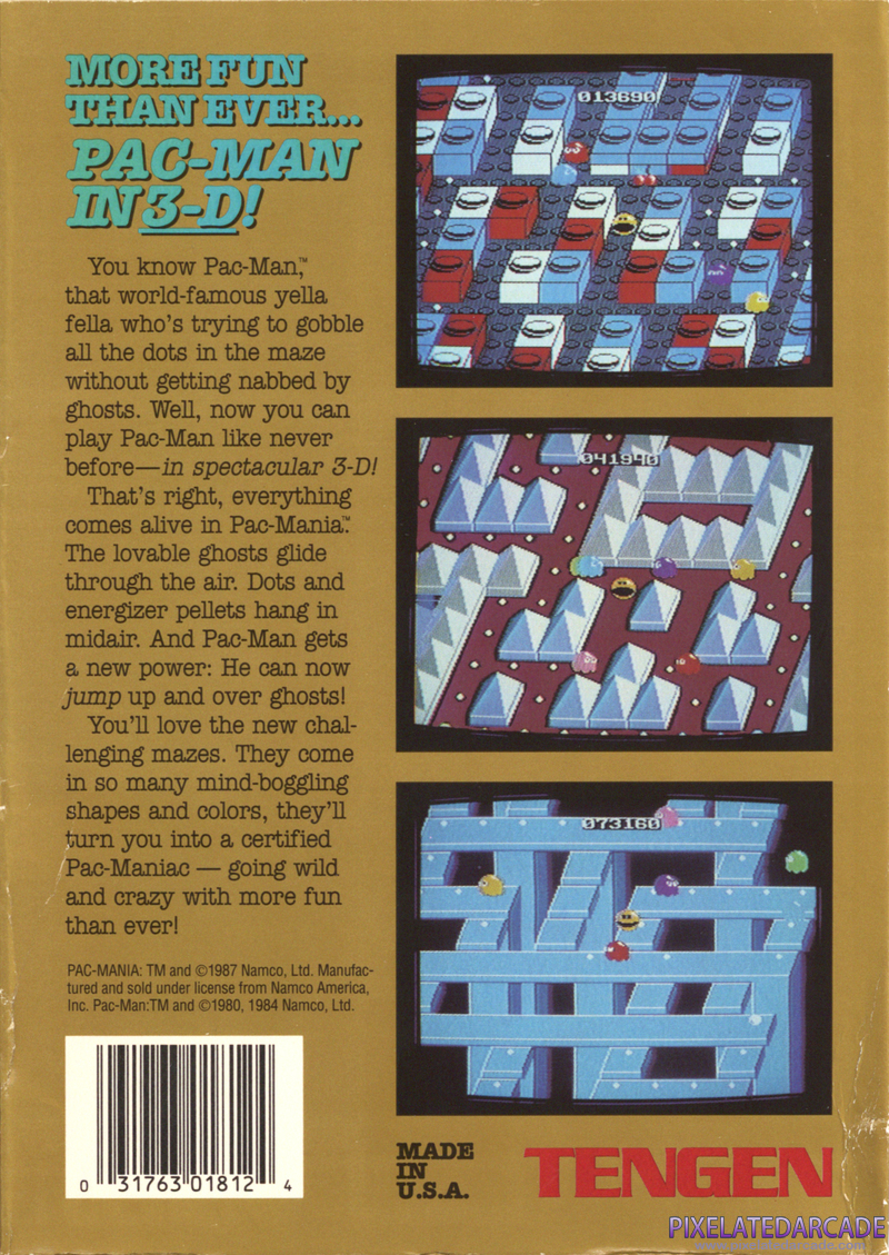 Pac-Mania Cover Art: Pac-Mania Cover Art: