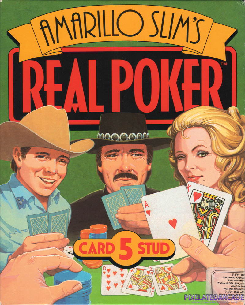 Amarillo Slim's Real Poker: 5 Card Stud Cover Art: Amarillo Slim's Real Poker: 5 Card Stud Cover Art: