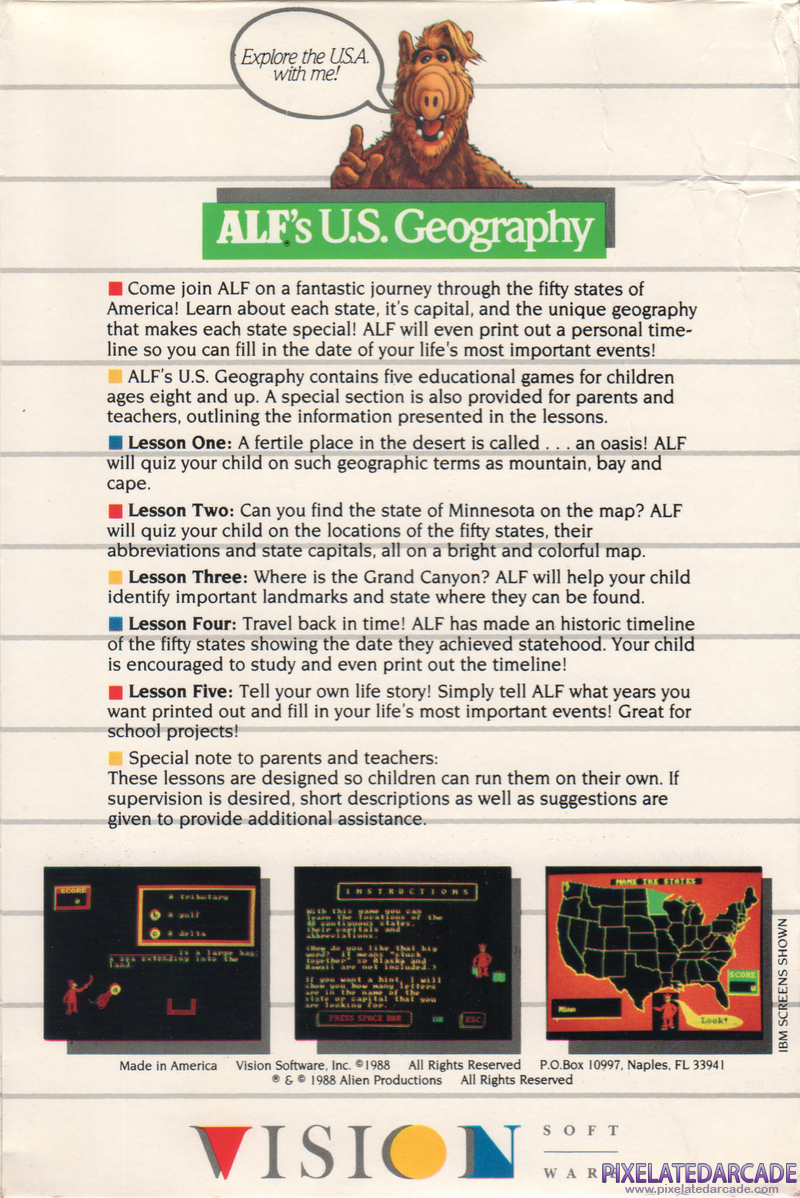 ALF's U.S. Geography Cover Art: ALF's U.S. Geography Cover Art: