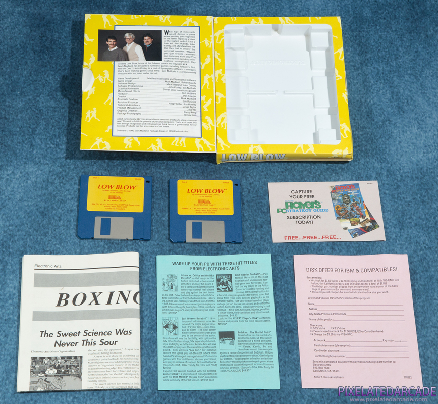 Low Blow Cover Art: Box and Contents Low Blow Cover Art: Box and Contents