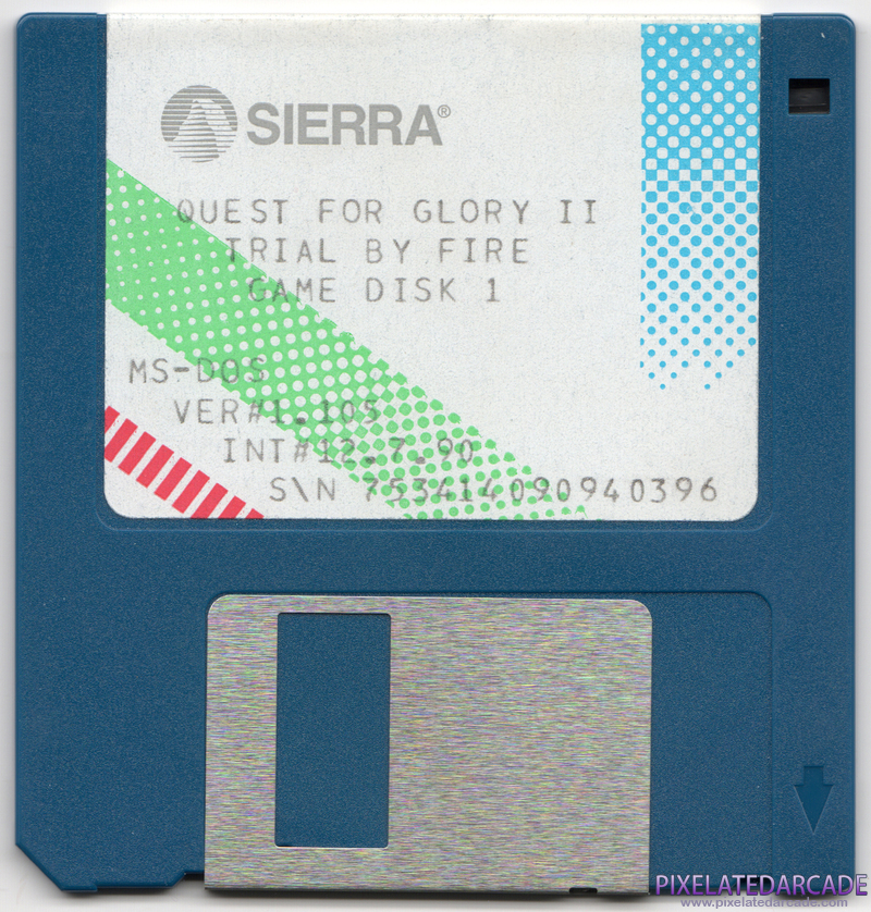 Quest for Glory II: Trial by Fire Cover Art: Disk 1 of 9 - Front Quest for Glory II: Trial by Fire Cover Art: Disk 1 of 9 - Front
