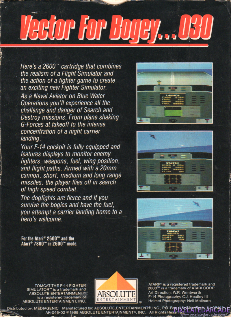 Tomcat: The F-14 Fighter Simulator Cover Art: Tomcat: The F-14 Fighter Simulator Cover Art: