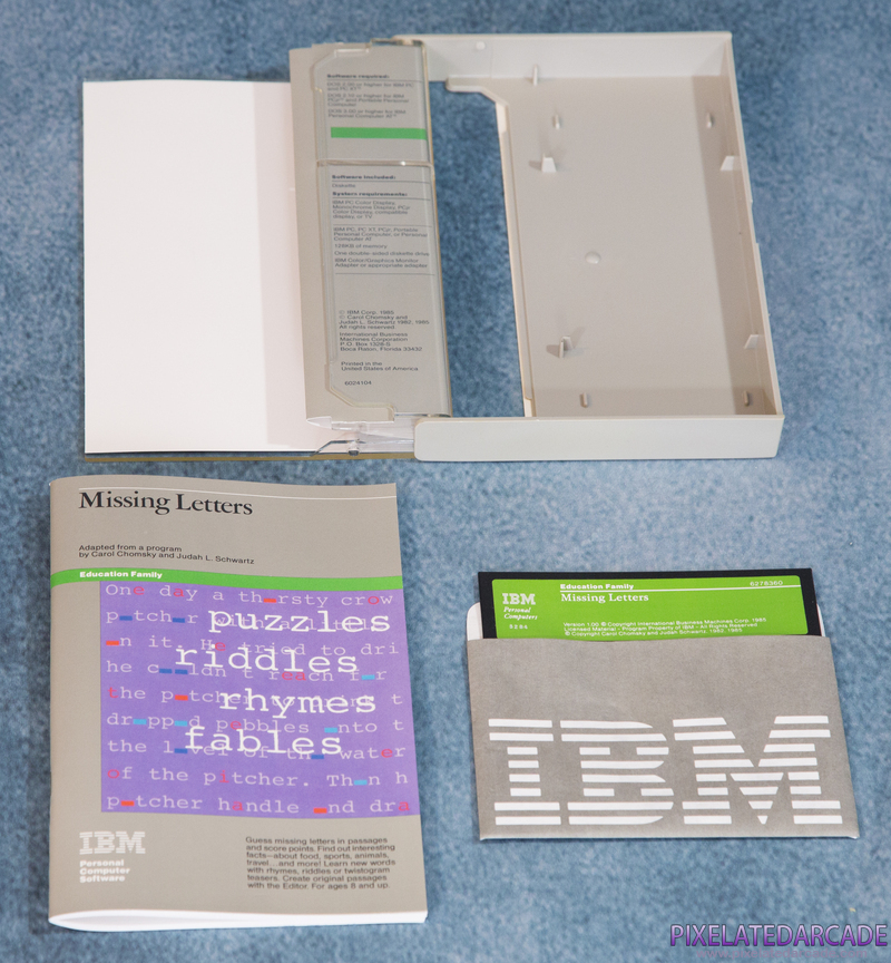 Missing Letters Cover Art: Case and Contents Missing Letters Cover Art: Case and Contents