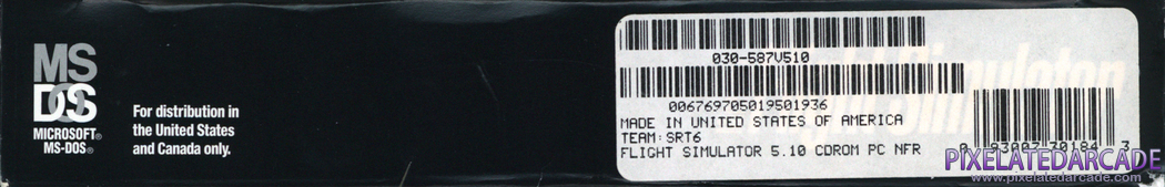 Microsoft Flight Simulator (v5) Cover Art: Top
