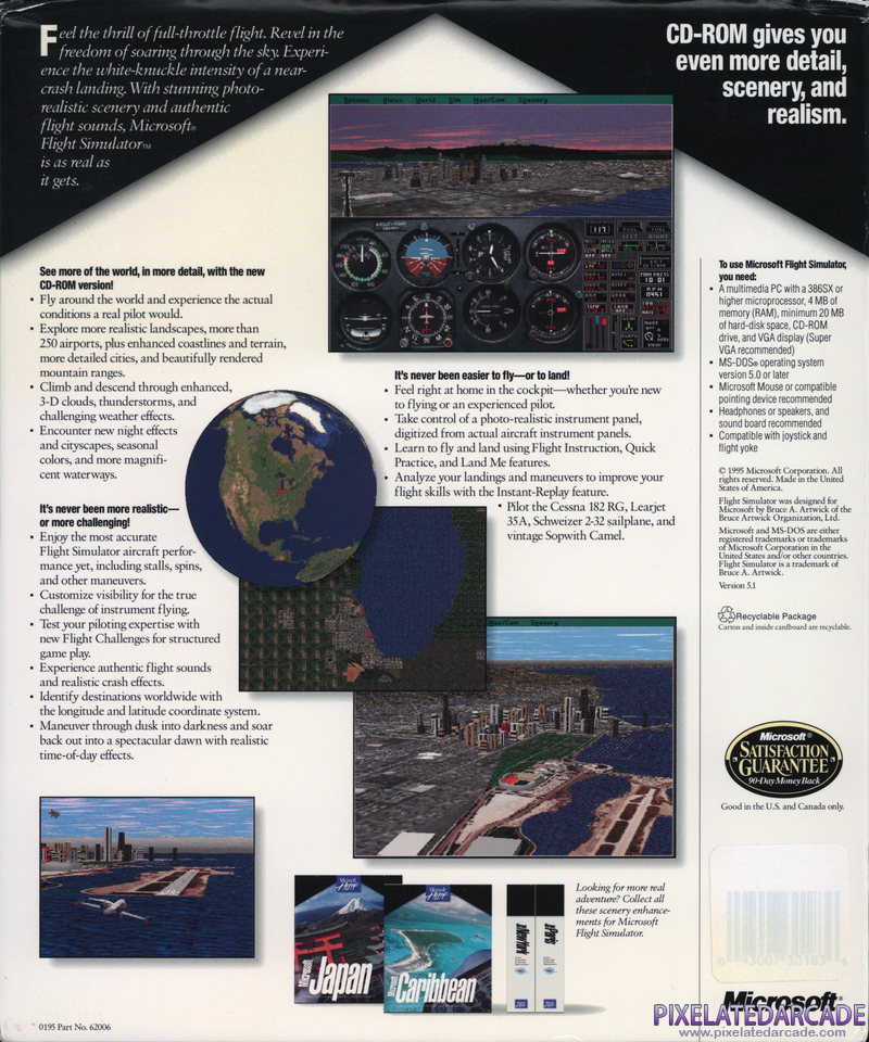 Microsoft Flight Simulator (v5) Cover Art: 