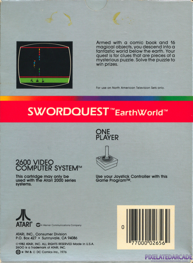 Swordquest: EarthWorld Cover Art: Swordquest: EarthWorld Cover Art: