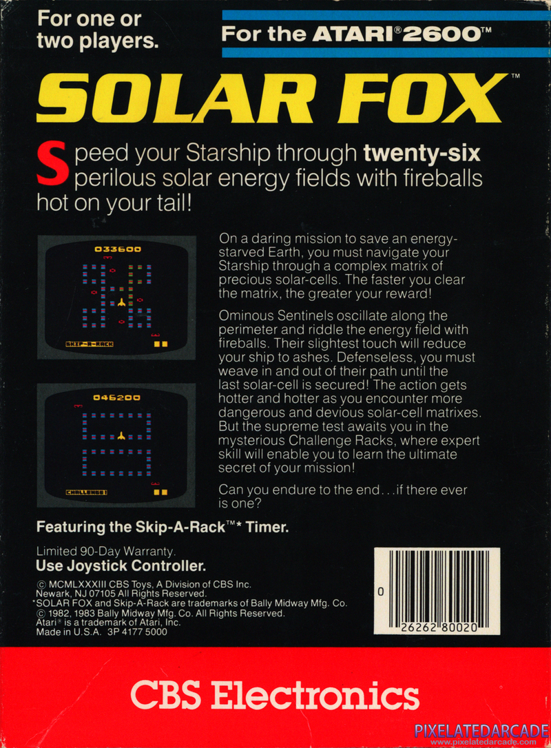 Solar Fox Cover Art: Solar Fox Cover Art: