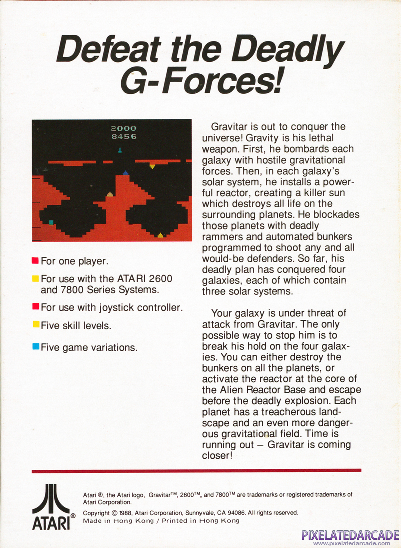 Gravitar Cover Art: Gravitar Cover Art: