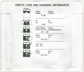 Disk Sleeve - Back