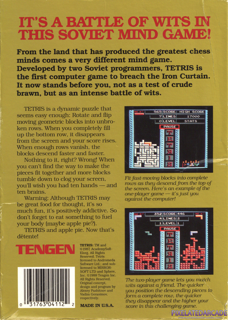 Tetris Cover Art: Tetris Cover Art: