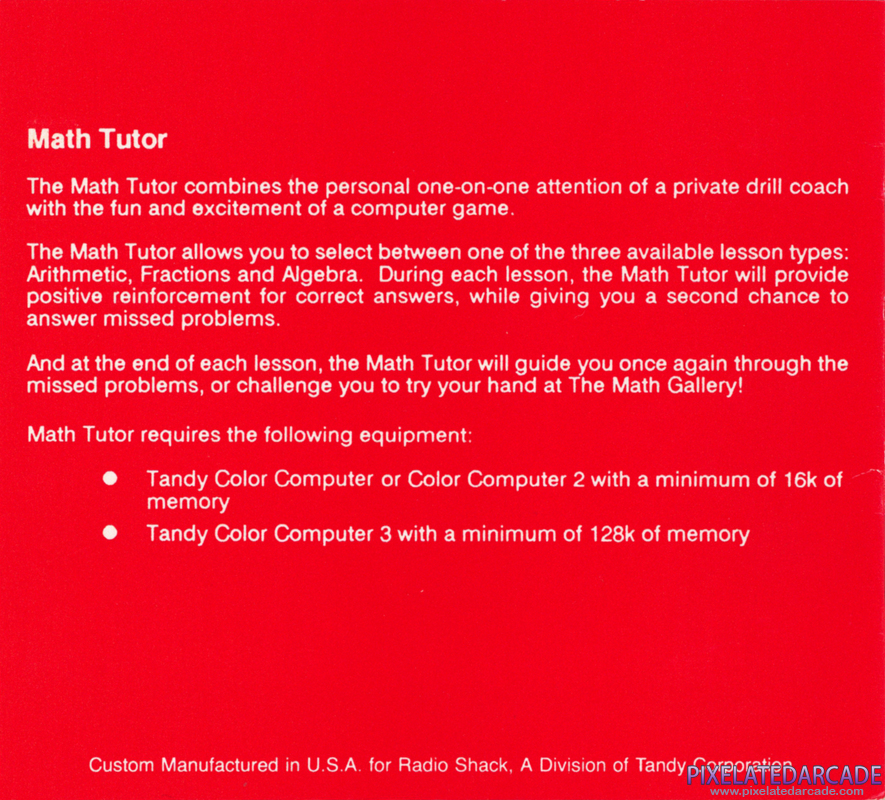 Math Tutor Cover Art: Math Tutor Cover Art: