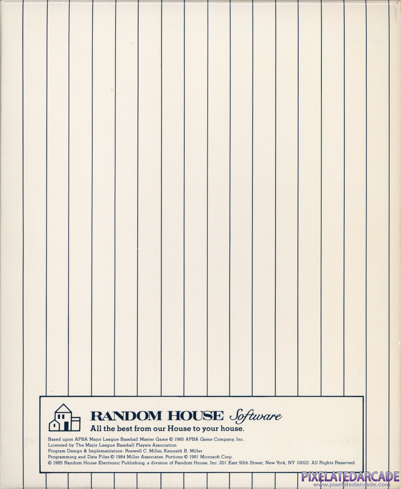APBA Major League Players Baseball: 1989 Master Edition Cover Art: Master Program APBA Major League Players Baseball: 1989 Master Edition Cover Art: Master Program