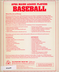 Inner Box - Back - 1988 Statistics