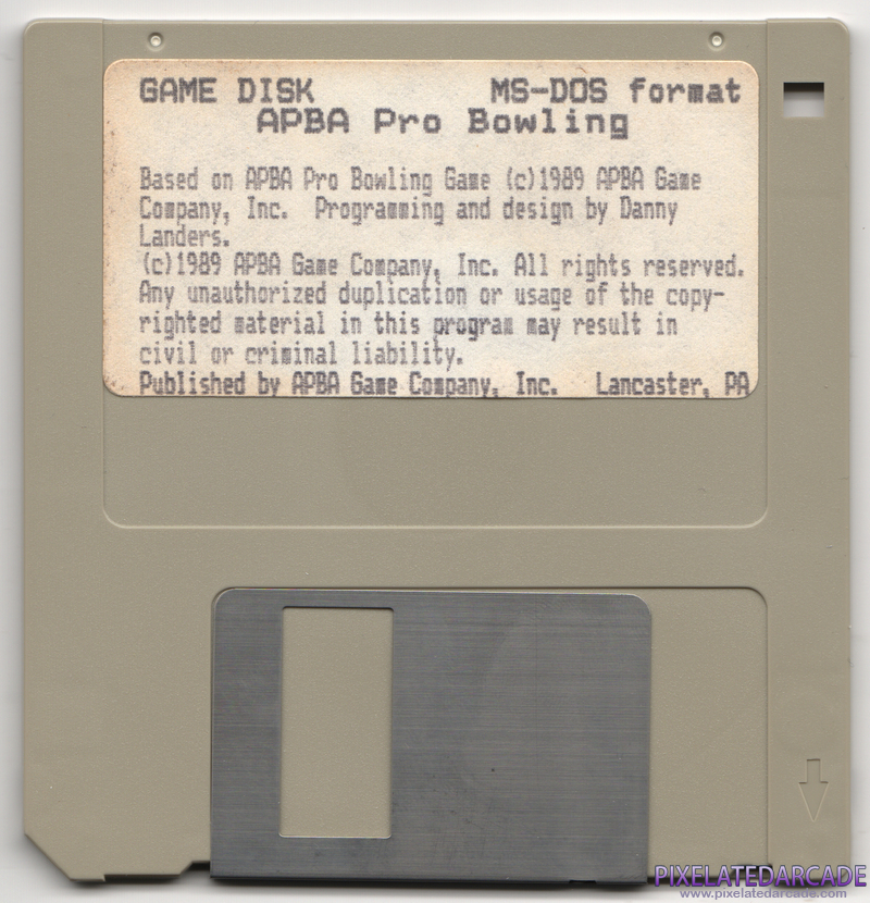 APBA Pro Bowling Cover Art: Disk 1 of 2 APBA Pro Bowling Cover Art: Disk 1 of 2
