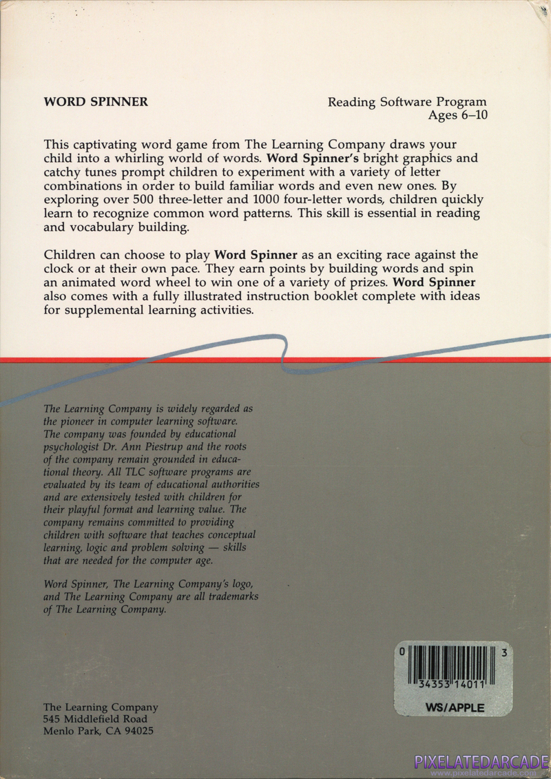 Word Spinner Cover Art: Without Sleeve Word Spinner Cover Art: Without Sleeve