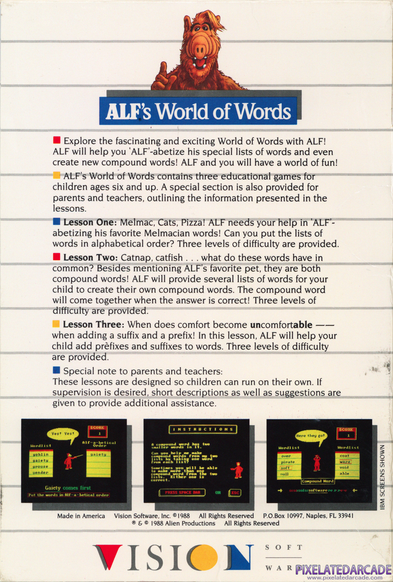 ALF's World of Words Cover Art: ALF's World of Words Cover Art: